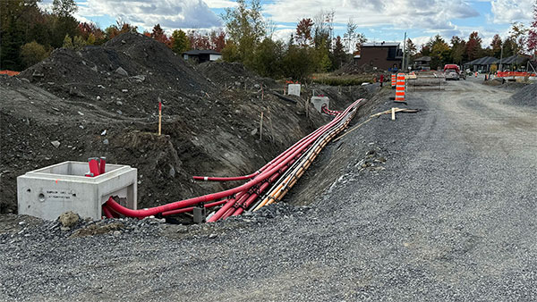 Câblage sousterrain pour un projet de génie civil